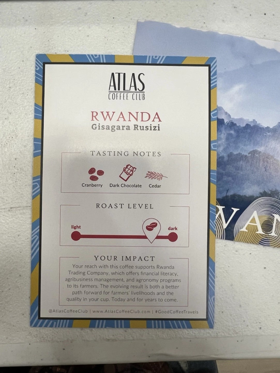 Atlas Coffee Club Rwanda K-Cup Pods 24ct Dark Roast Single Origin Coffee