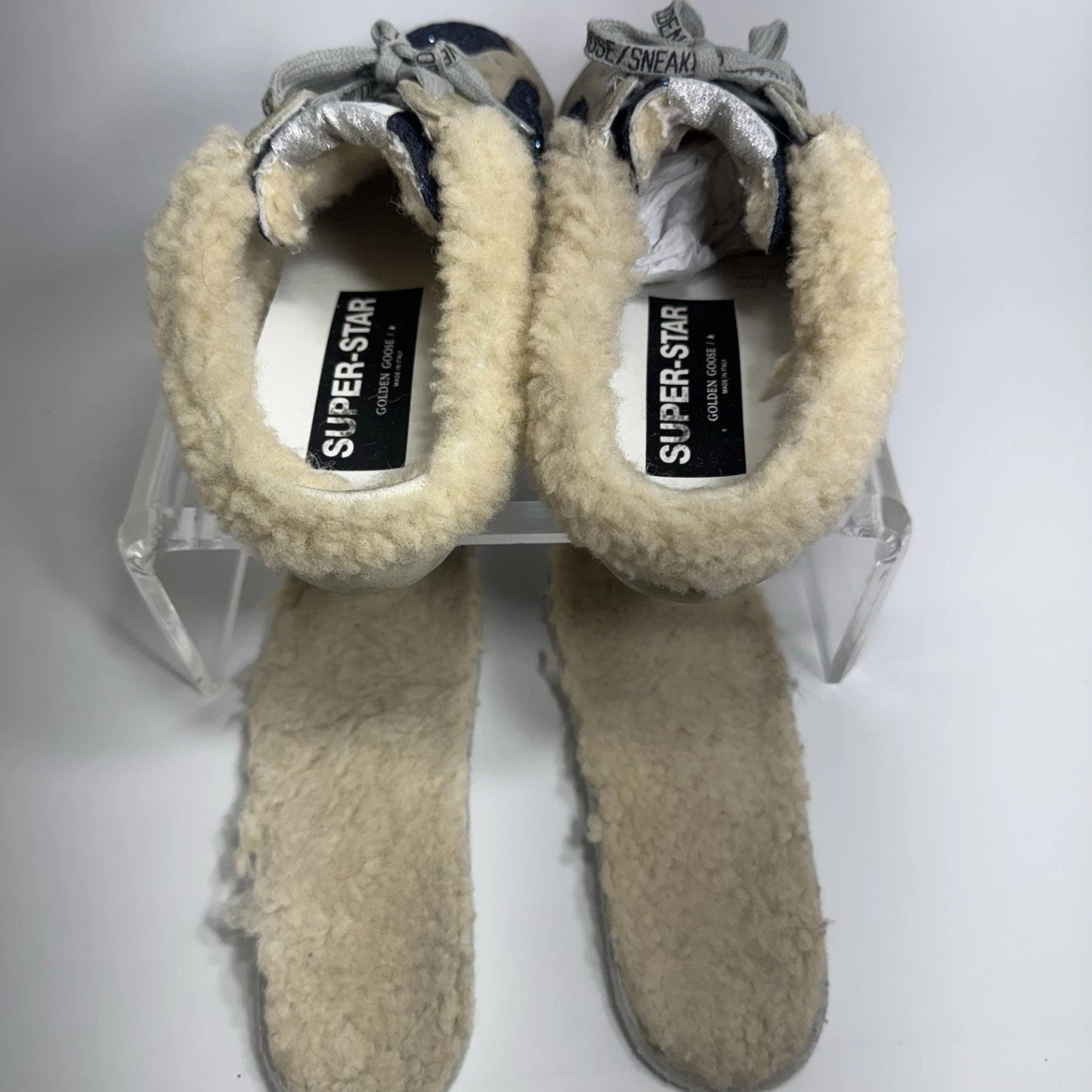 GOLDEN GOOSE Superstar Sabot Slip On Shearling Mule Sneaker Size 37 Limited Ed!