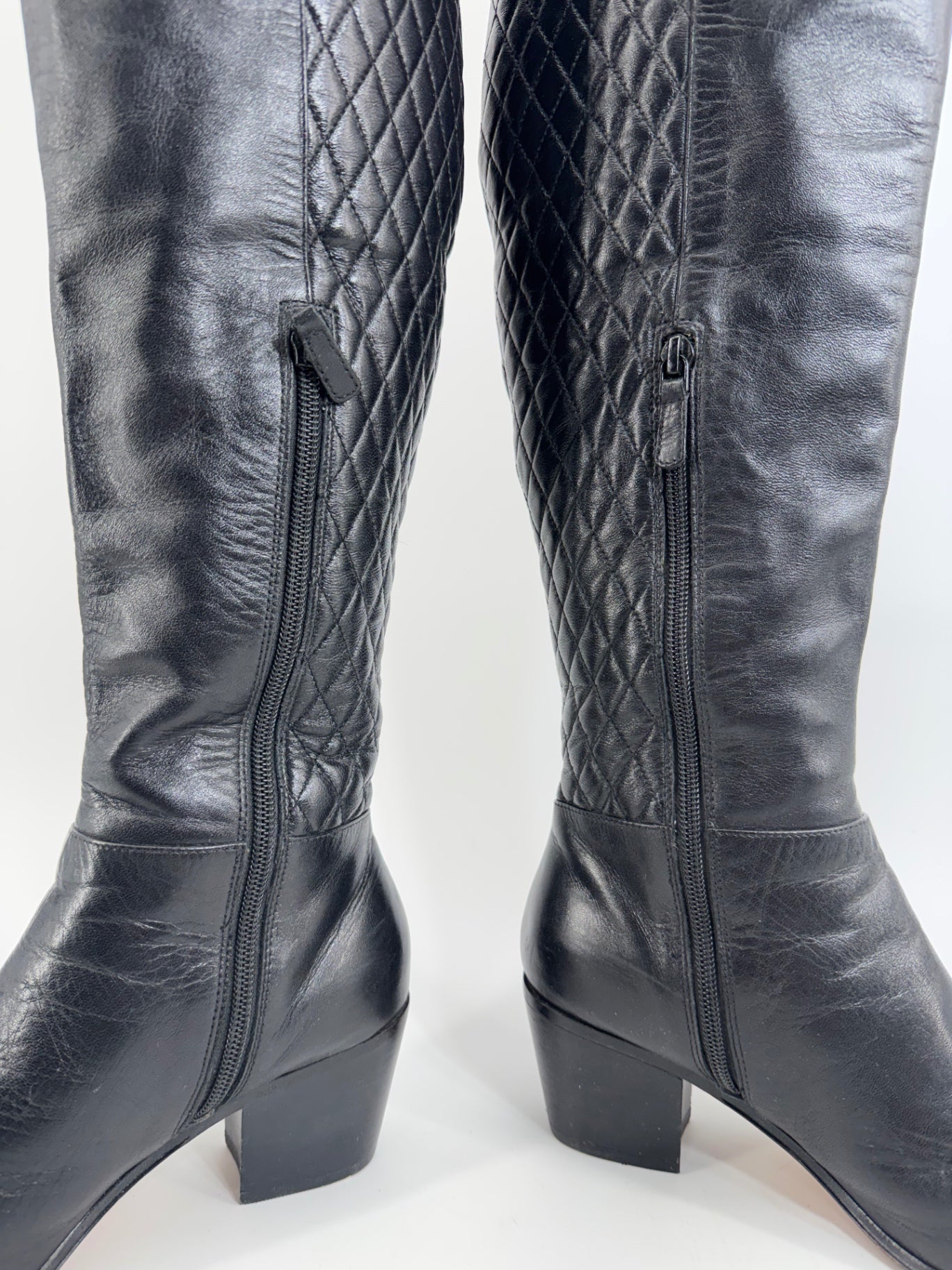 Cole Haan Black Leather Tall Riding Boot Sz 6.5