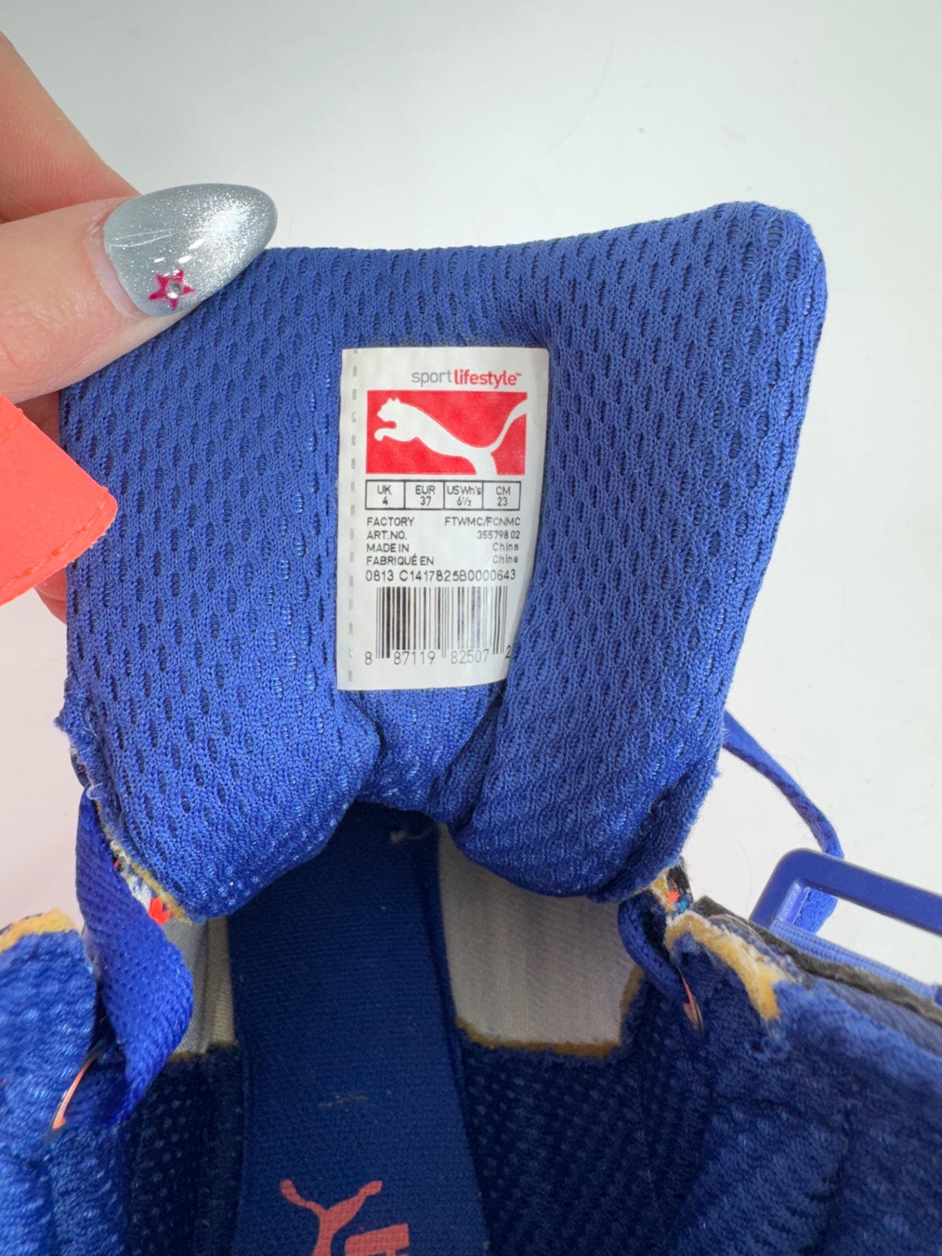 PUMA Sky Wedge Reptile Sneakers Blue/Orange