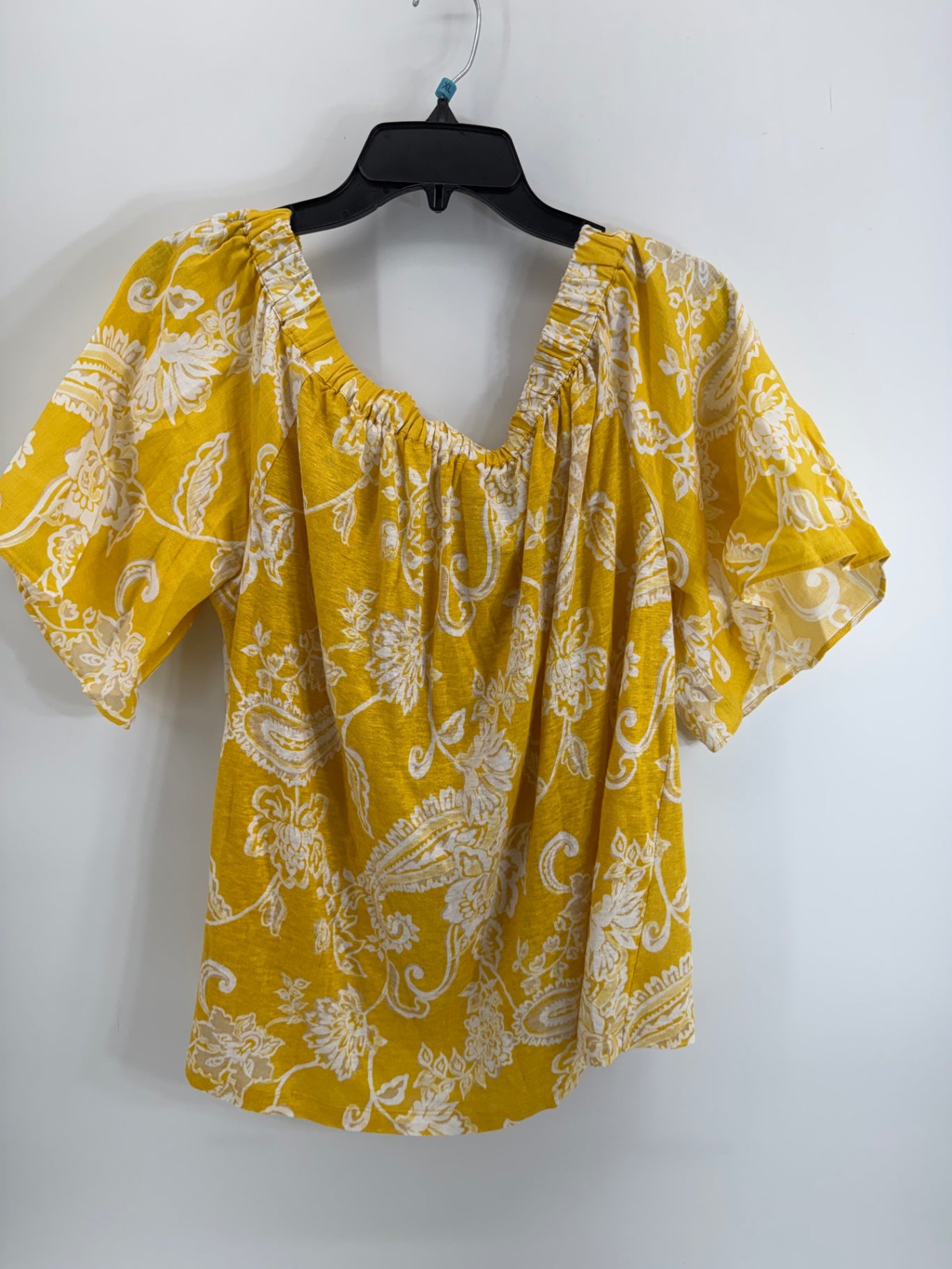 Chicos Yellow Floral Print Top