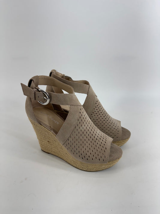 calley test Marc Fisher Twine High Heel Wedge Sandal Sz 9