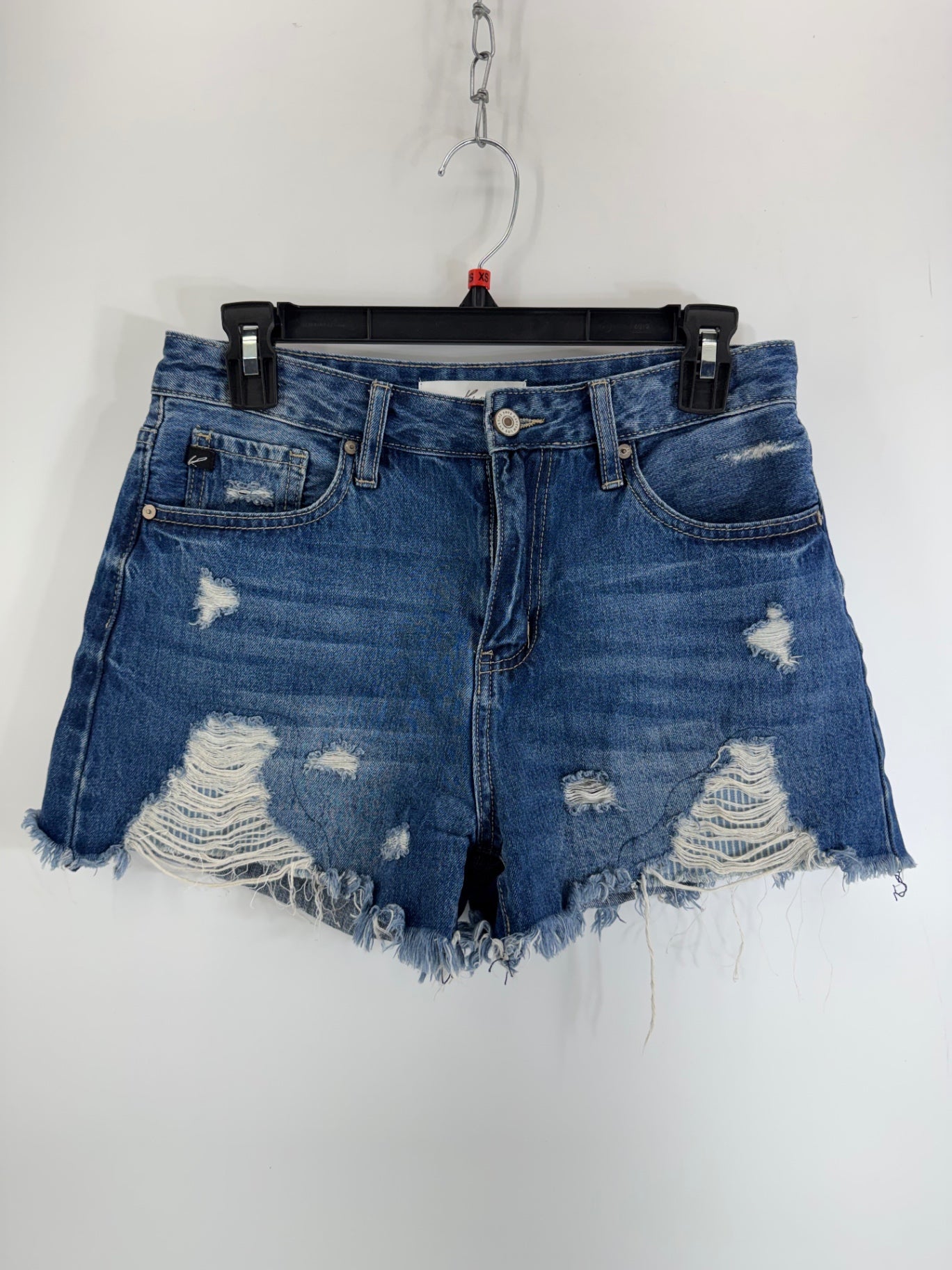 Kancan Blue Ripped Shorts