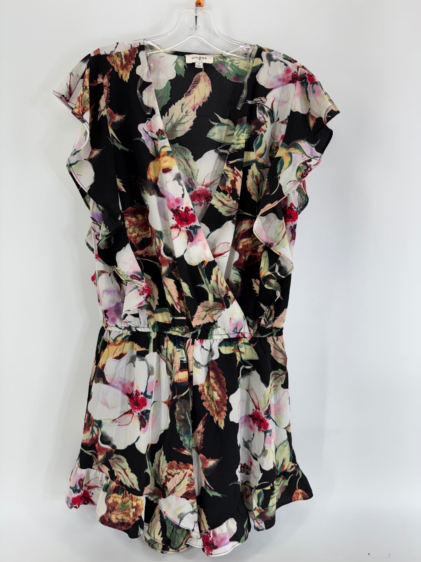 Umgee Black Floral Romper