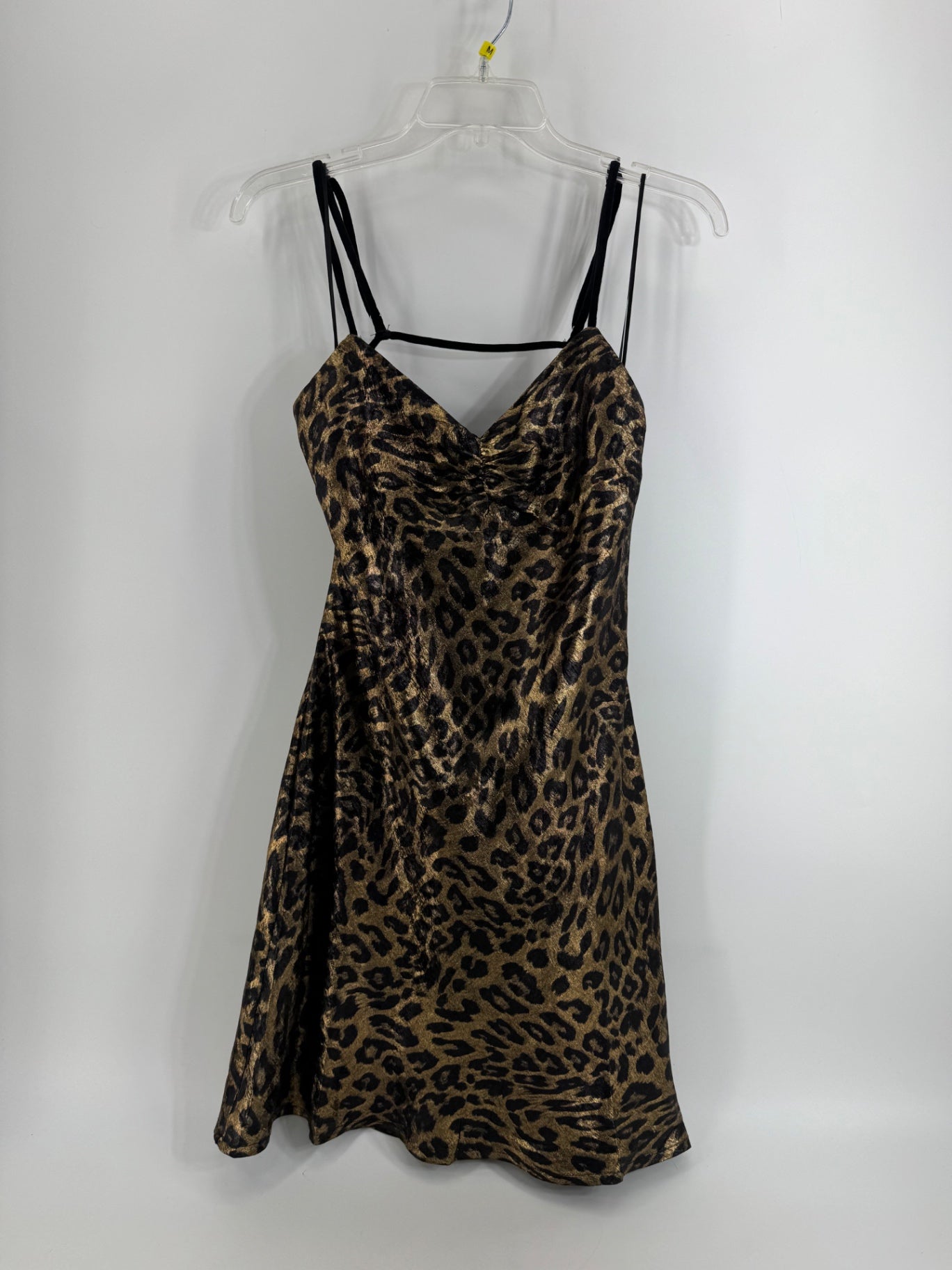 Le Lis Gold Leopard Print Dress