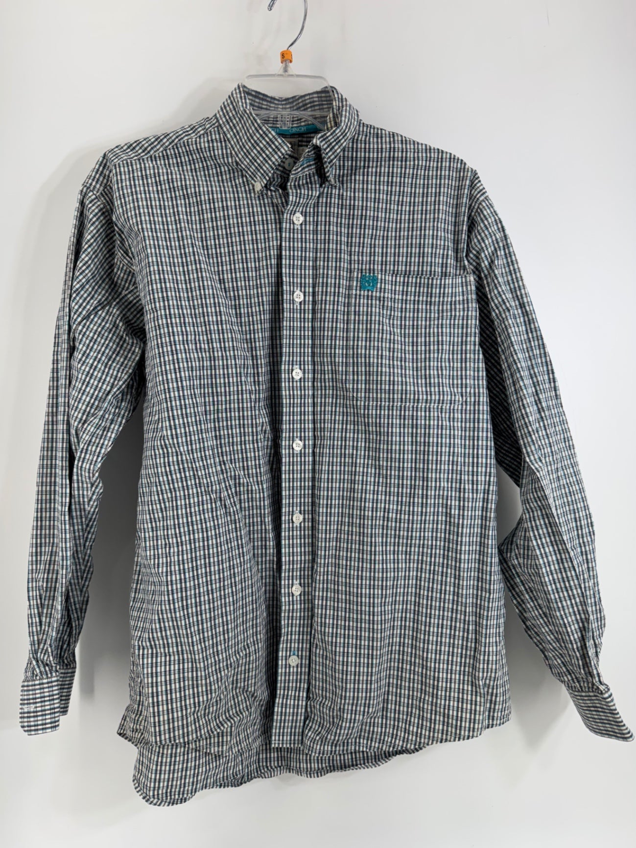 Cinch Blue/White Plaid Button Up