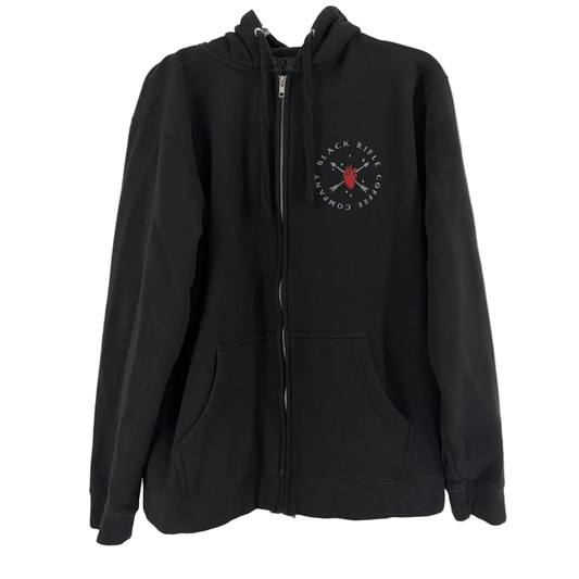 Black Rifle Coffee Skeleton Gun Zip Up Hoodie Sz Lg