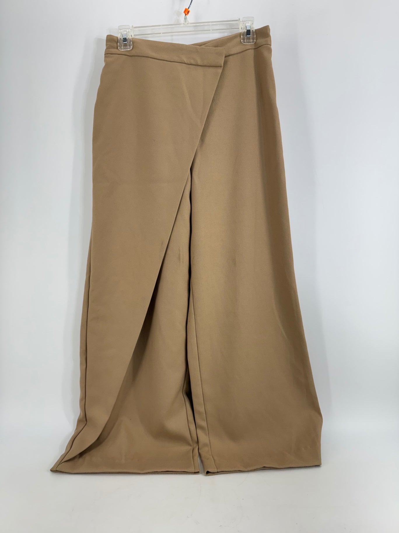 Zara Tan Twill Wrap Pant