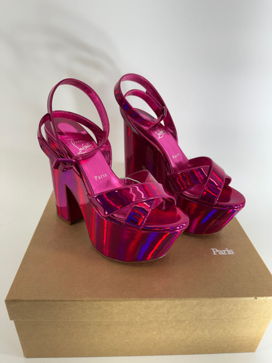 Christian Louboutin Loubi Queen Platform Heels Size 39 / 8.5