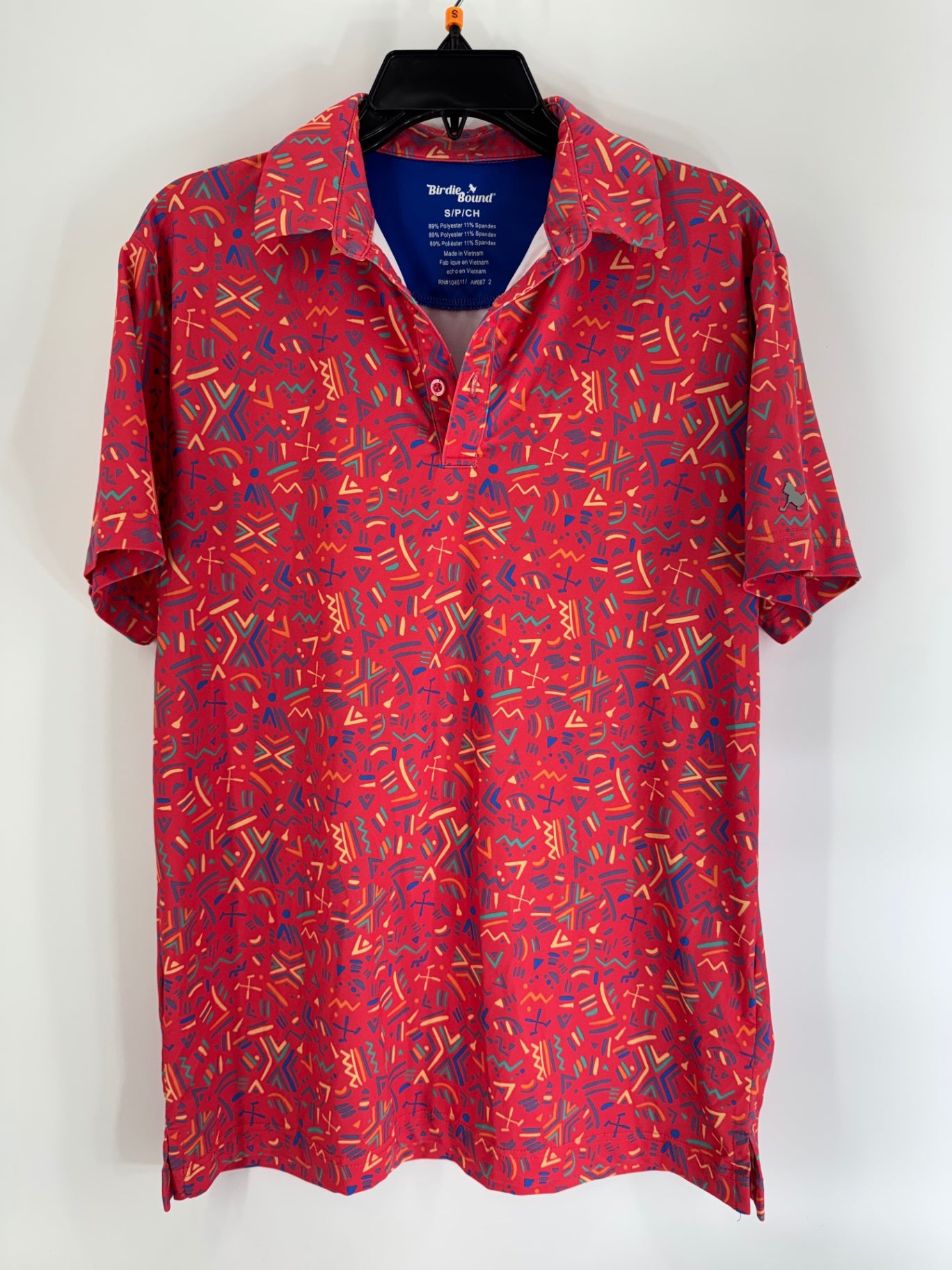 Birdie Bound Geometric Print Polo