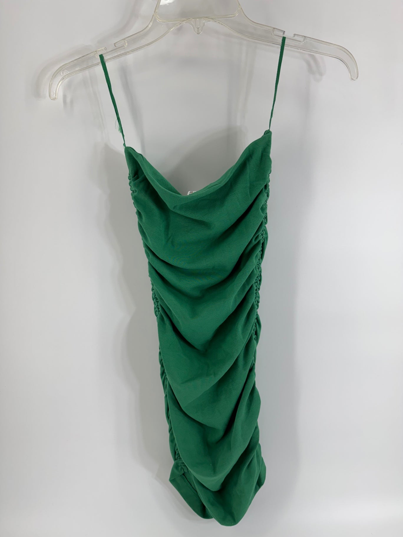 Zara Green Ruched Dress