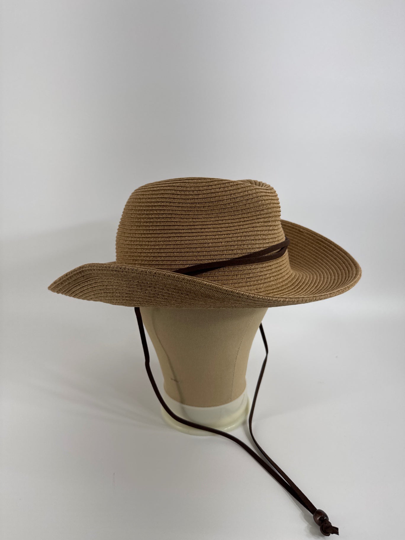 Furtalk Straw Hat with Leather Adjustable Strap