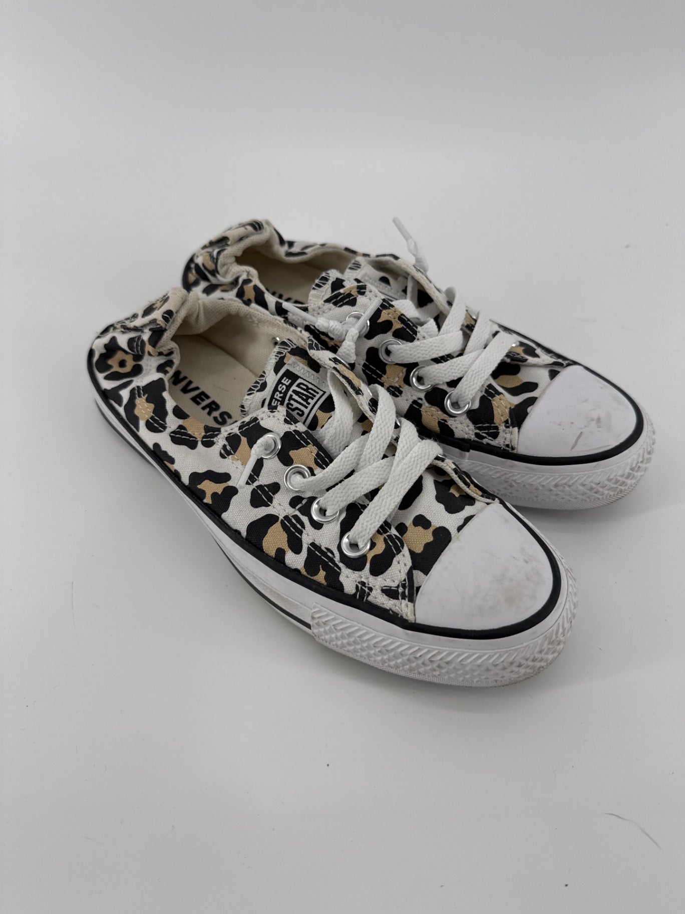 Converse Leopard Print Elastic Back Sneakers