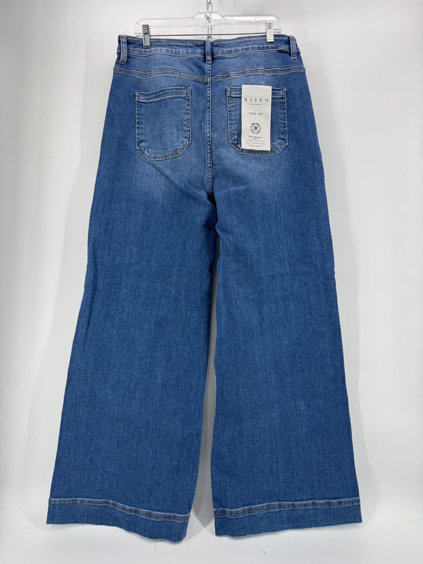 Risen New High Waisted Wide Leg Jeans