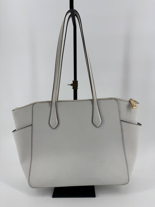 Michael Kors White Leather Tote Purse