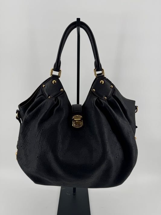 Louis Vuitton Mahina XL Black Leather Hobo Bag