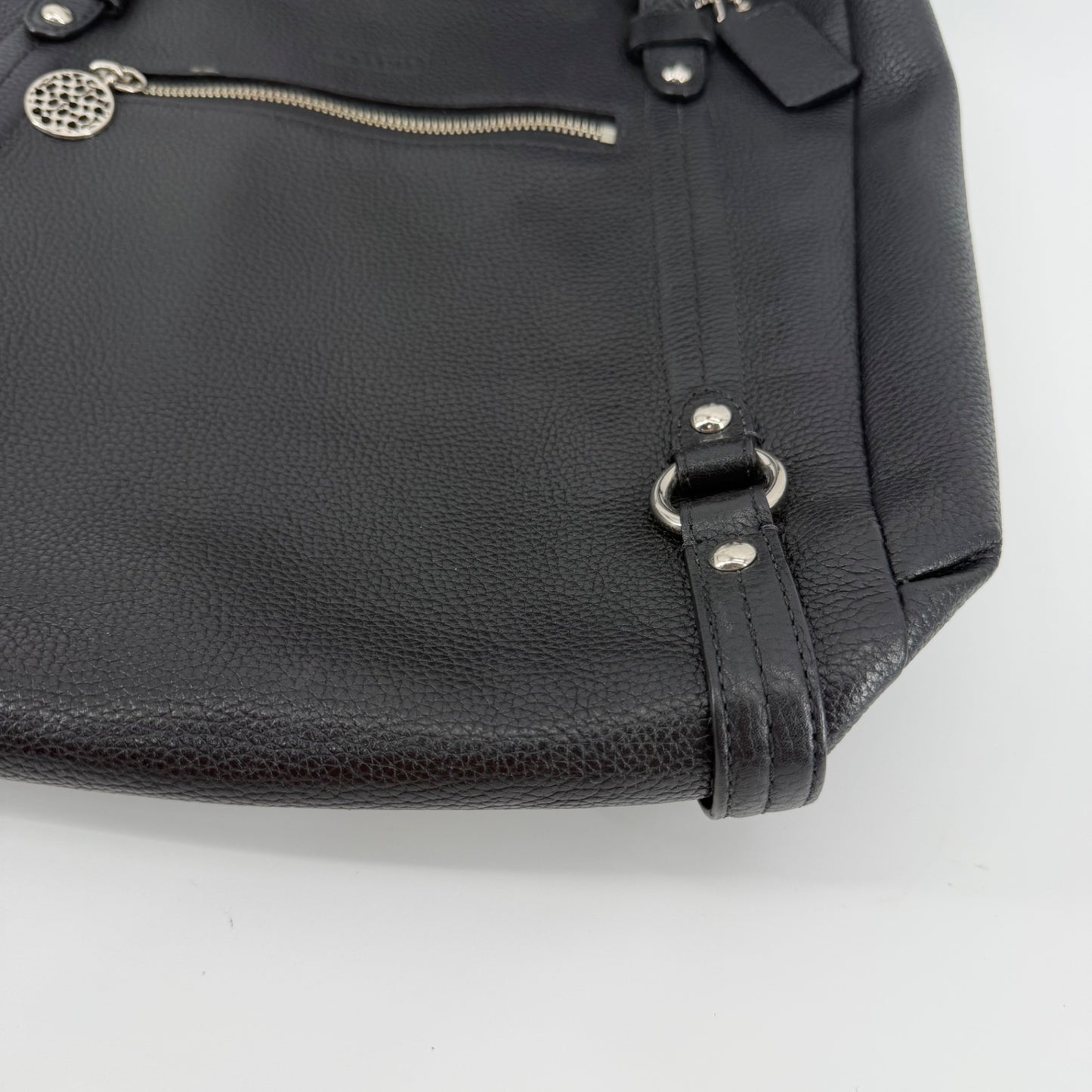Coach Large Black Pebbled Leather Convertible Crossbody