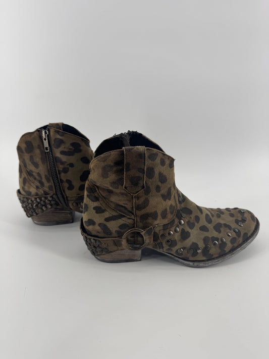 Circle G Animal Print Studded Short Boots