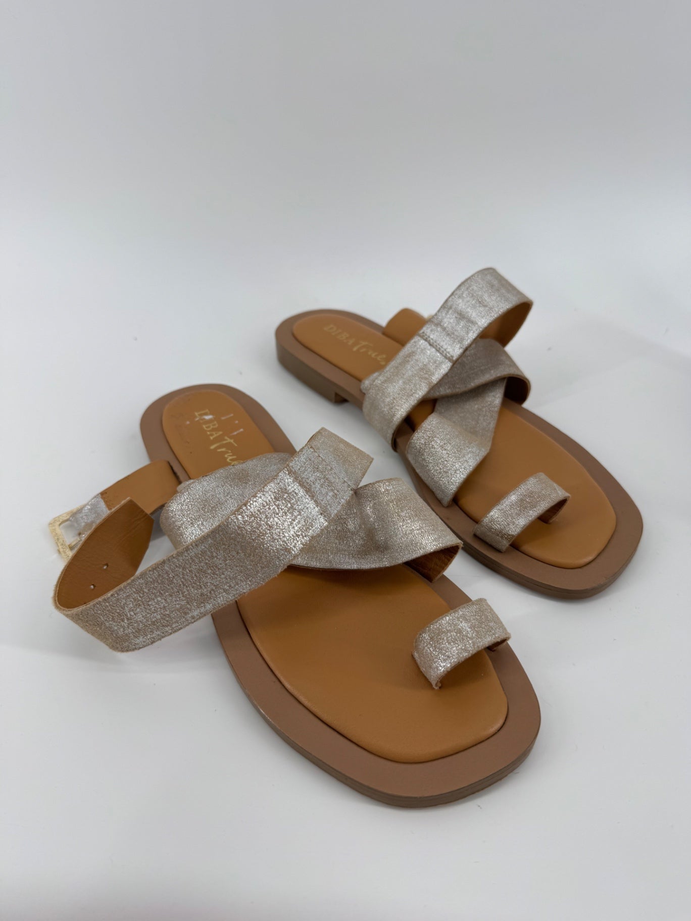 Diba True Silver Strap Sandals