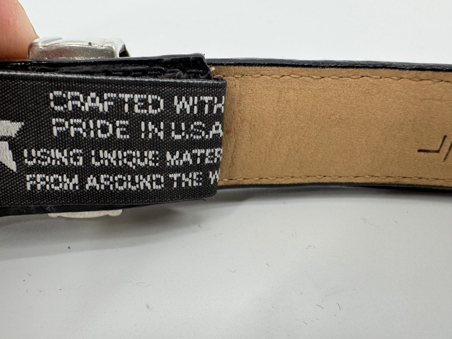 Brighton Black Belt with Silver Decor