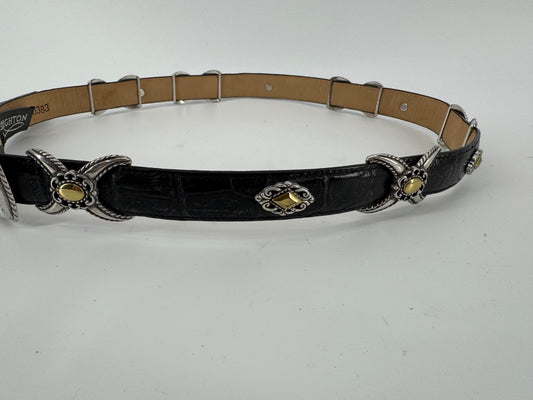 Brighton Black Belt with Silver Decor
