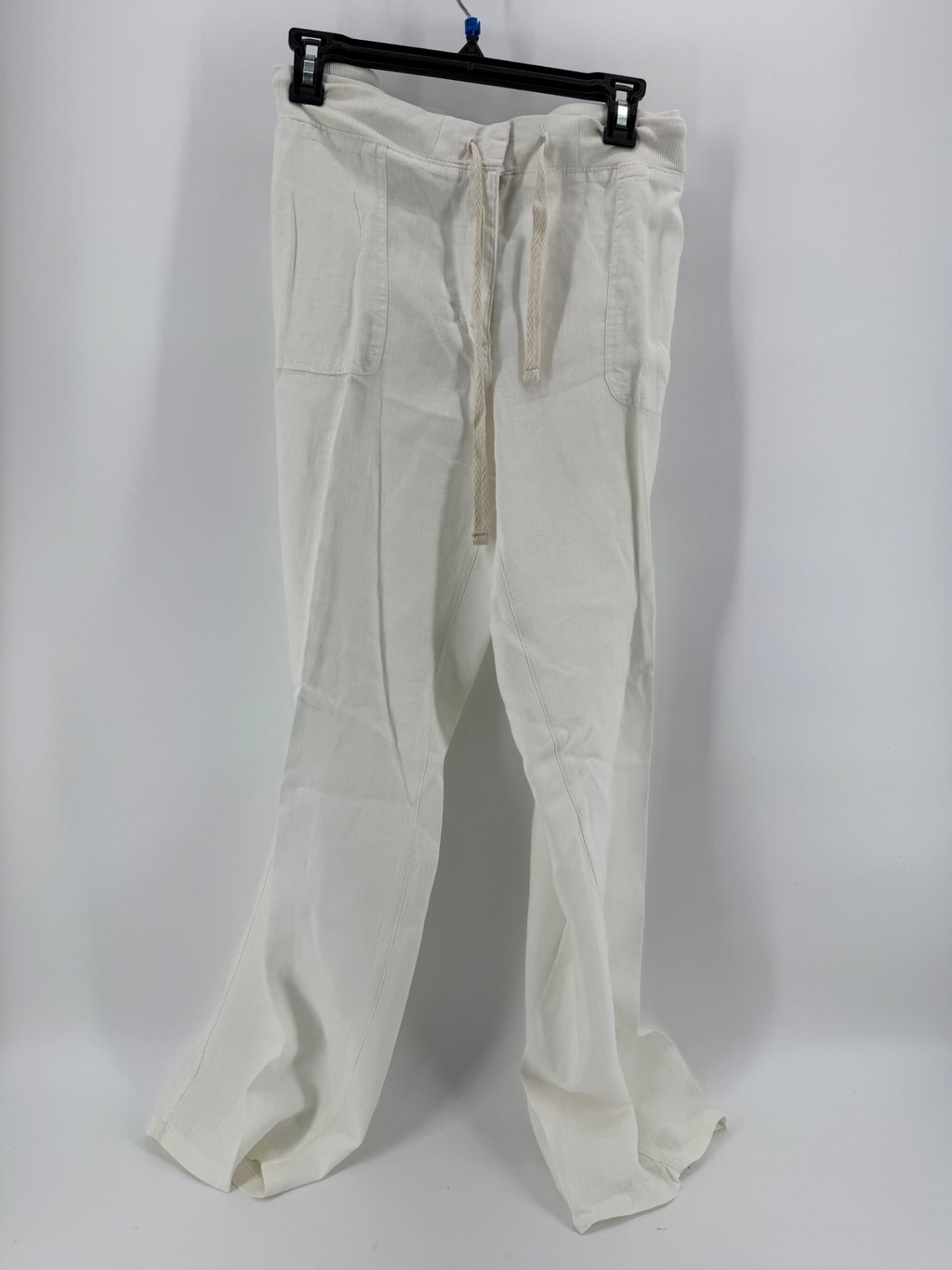 Lou & Grey White Linen Pants