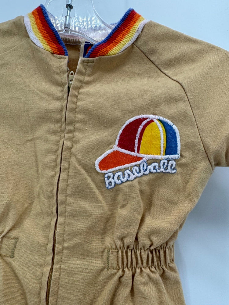 Carters Vintage Onsie Baseball Embroi Short Slv