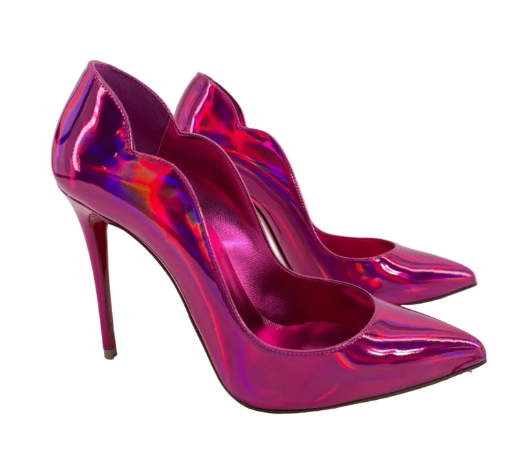 Christian Louboutin So Kate Pink Hologram Heels Size 38.5 / 8