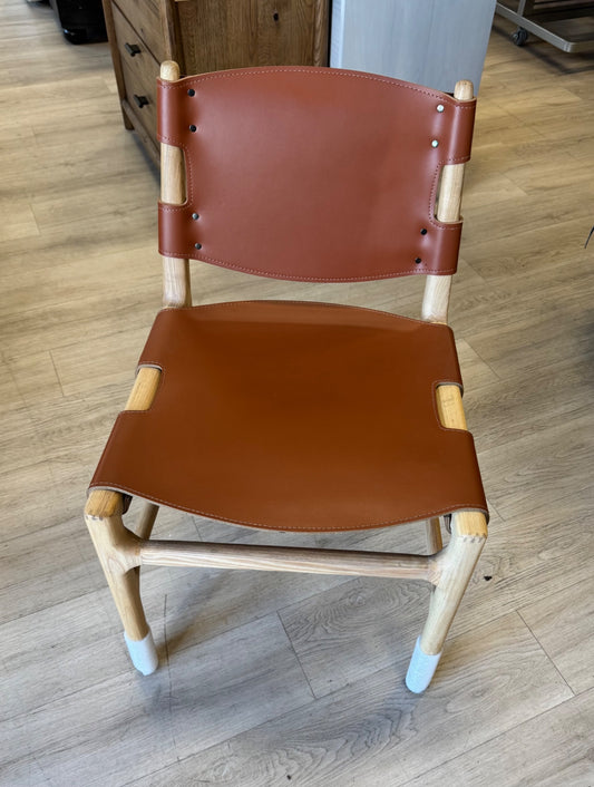Four Hands Joan Fining Chair in saddle leather blend $225 compare to $1000