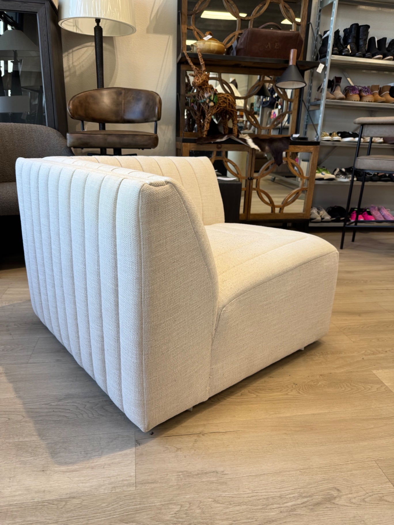 Four Hands Augustine Light Brown Corner Chair