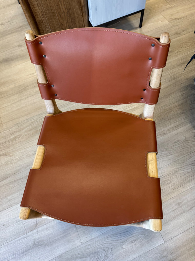 Four Hands Joan Fining Chair in saddle leather blend $225 compare to $1000