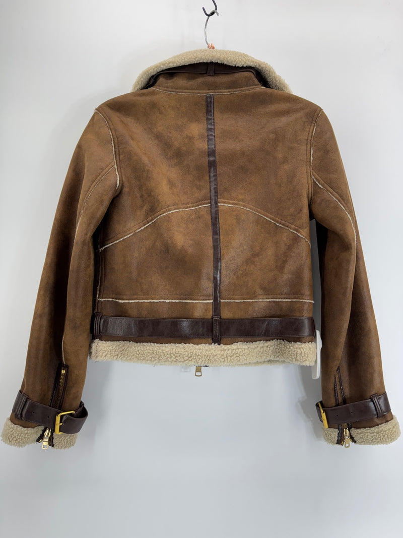 Armani Exchange Aviation Jacket Suede Sz XXS