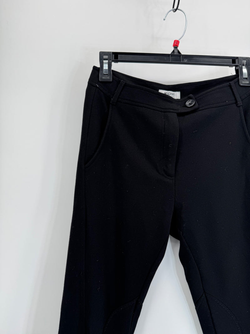 Moschino Black Knit Legging Pant w/ zip Cuff Sz XS