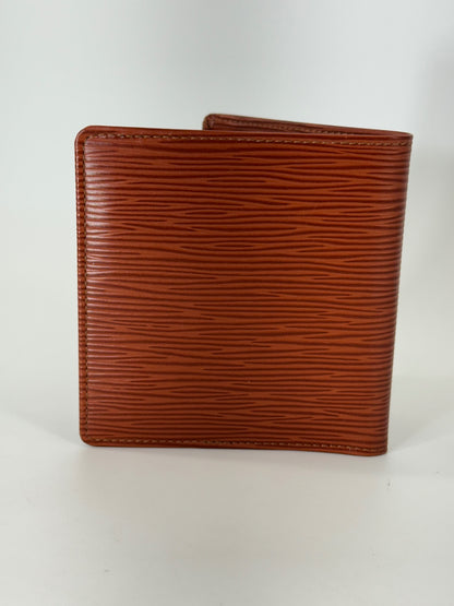 Louis Vuitton brown Epi bifold billfold wallet