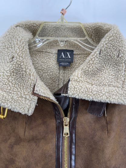 Armani Exchange Aviation Jacket Suede Sz XXS