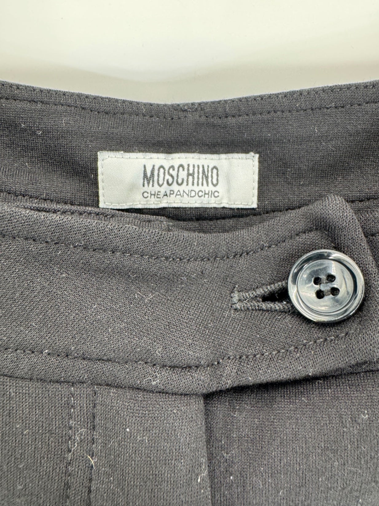 Moschino Black Knit Legging Pant w/ zip Cuff Sz XS
