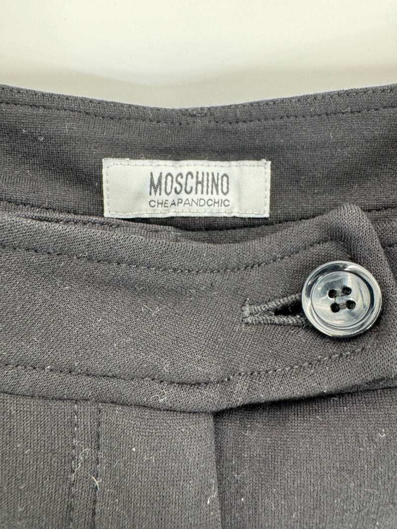 Moschino Black Knit Legging Pant w/ zip Cuff Sz XS