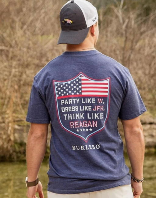 BURLEBO Party Like W Reagan Tee  Short Sleeve Sz Large
