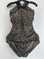 Aqua Green Leopard Print Swimsuit Size XL