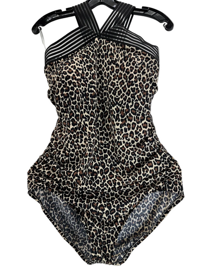 Aqua Green Leopard Print Swimsuit Size XL