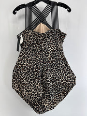 Aqua Green Leopard Print Swimsuit Size XL