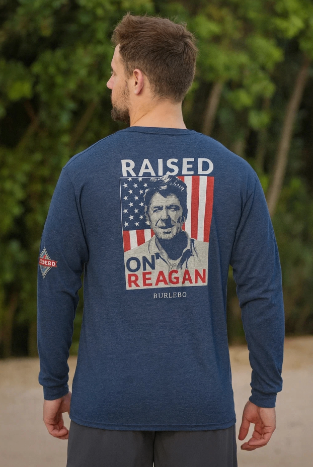 BURLEBO RAISED ON REAGAN Long Sleeve Sz Medium