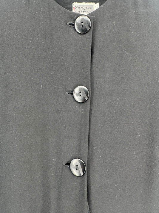 Sympli black spandex overcoat/cape