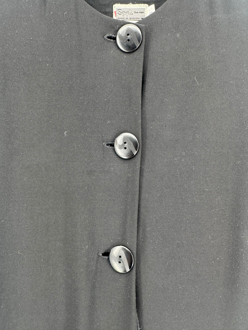 Sympli black spandex overcoat/cape