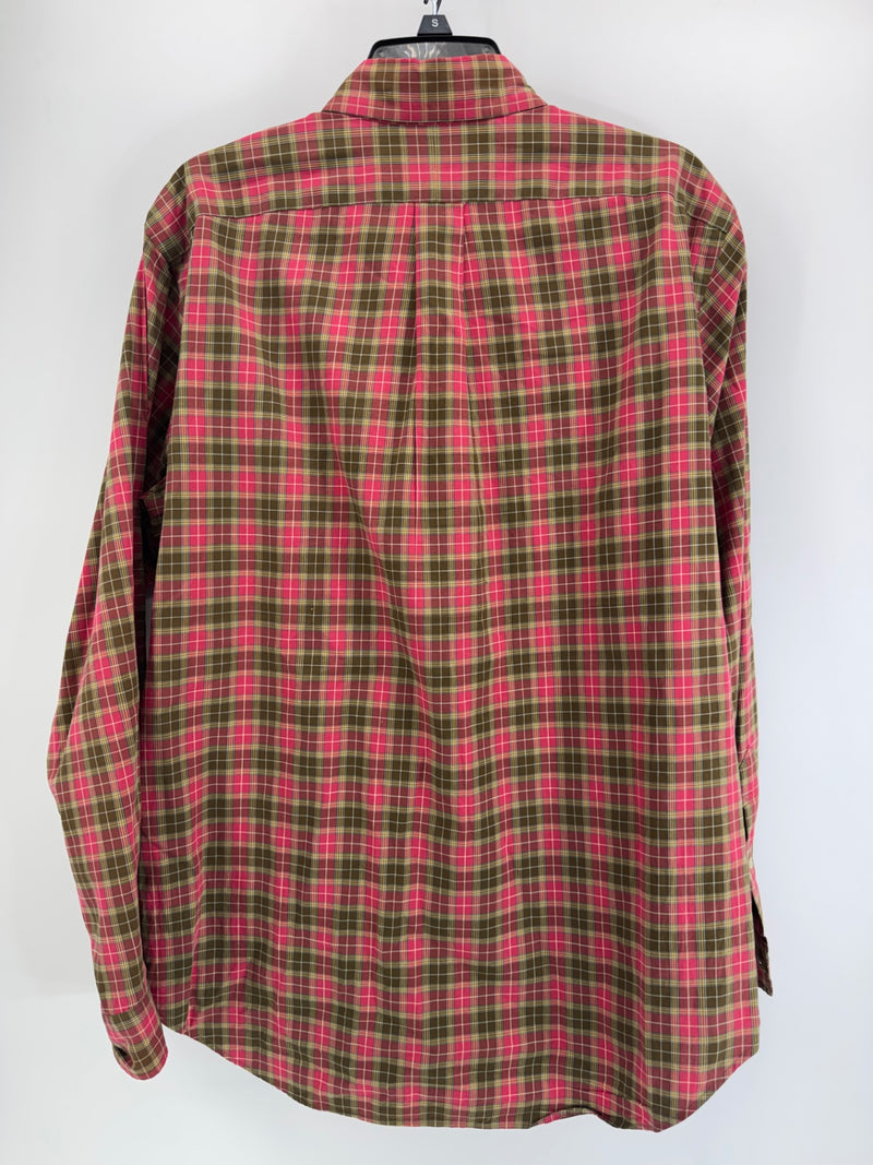 Ralph Lauren Plaid Button up red/green