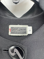 Sympli black spandex overcoat/cape