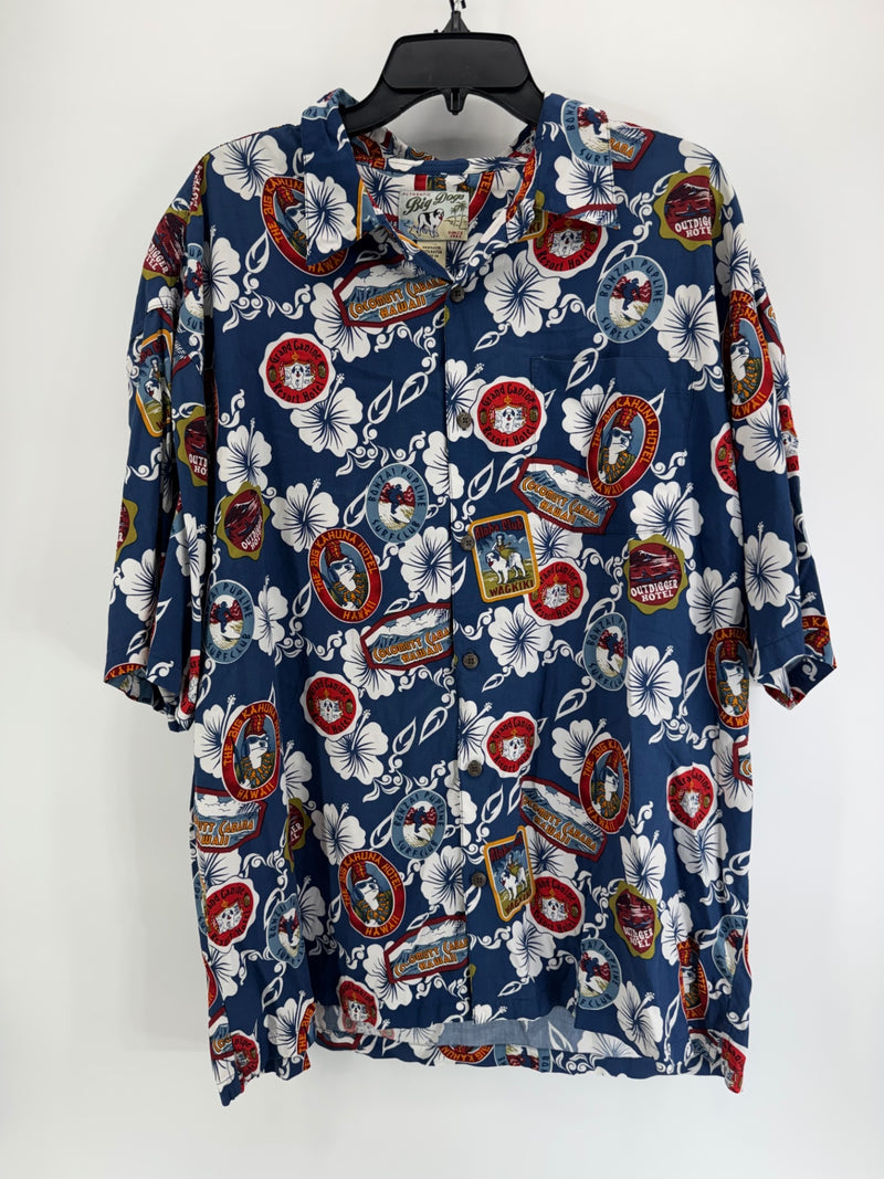 BIG DOGS Hawaiian Button Up Shirt