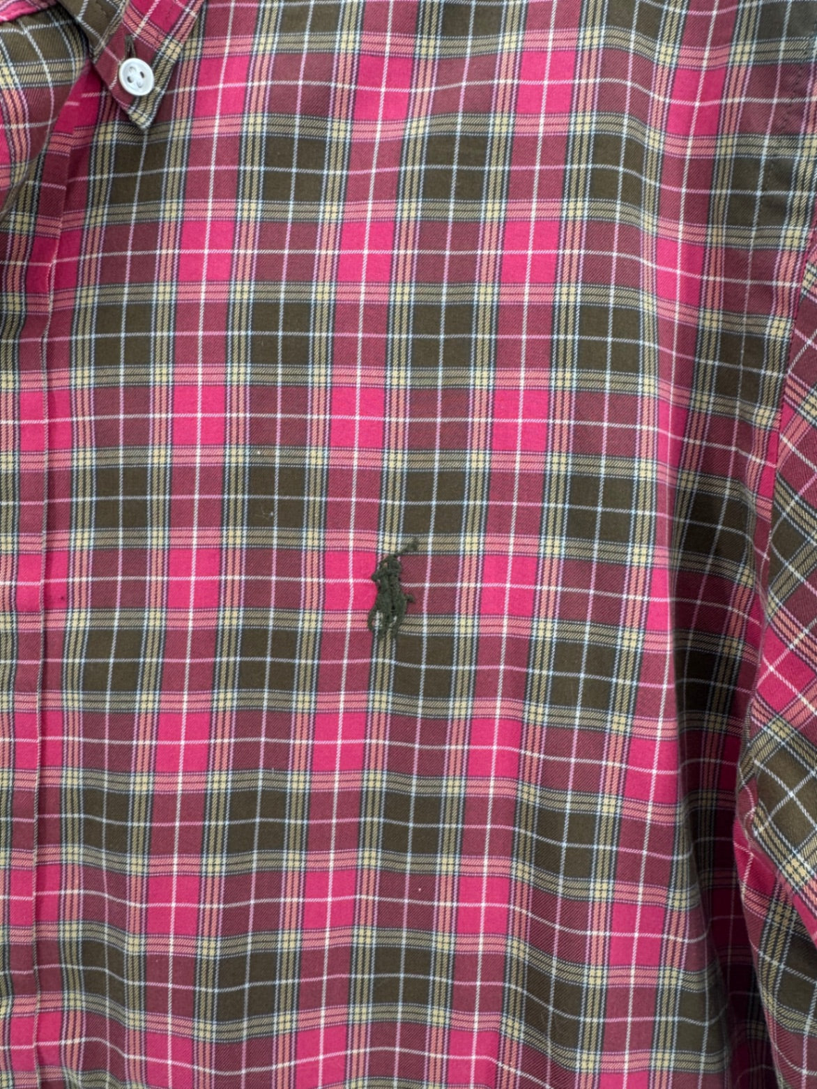 Ralph Lauren Plaid Button up red/green