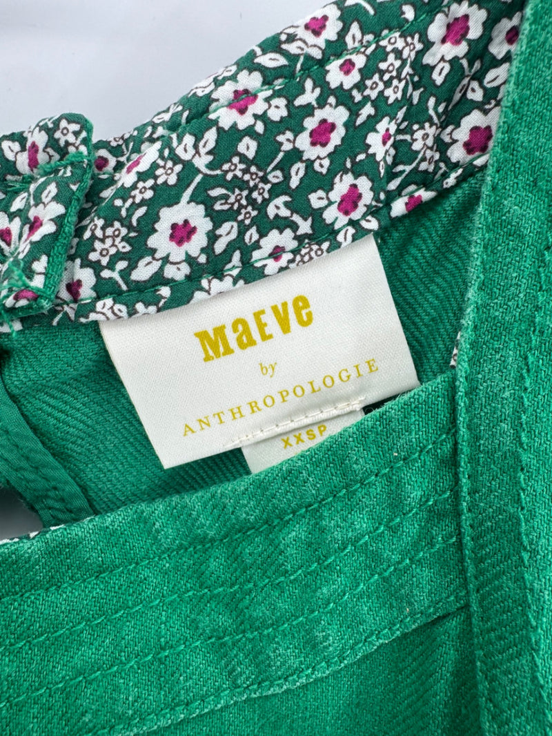 MAEVE Green Dress Side Button Jumper - Sz XXS