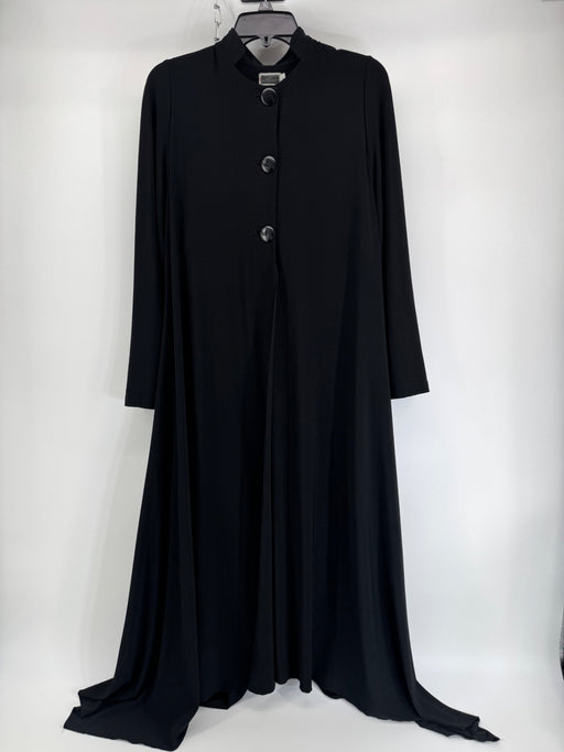 Sympli black spandex overcoat/cape